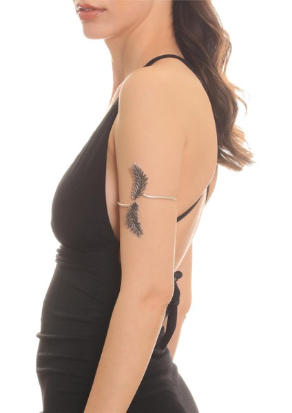 Kadın Antik Gümüş Kaplama Ayarlanabilir Açık Band El Yapımı Yaprak Bileklik & Üst Kol Aksesuarı fiyatları