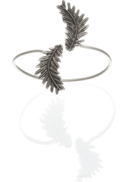 Kadın Antik Gümüş Kaplama Ayarlanabilir Açık Band El Yapımı Yaprak Bileklik & Üst Kol Aksesuarı indirimleri