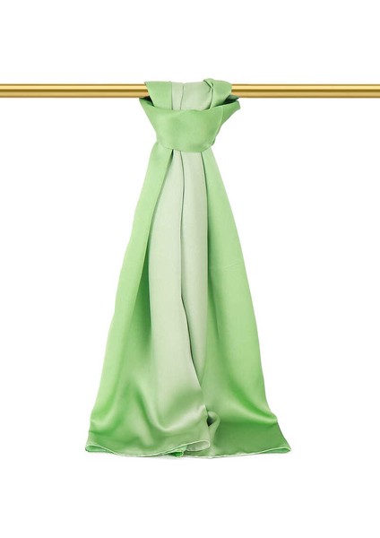 Açık Yeşil Mint Degrade Ipek Şal