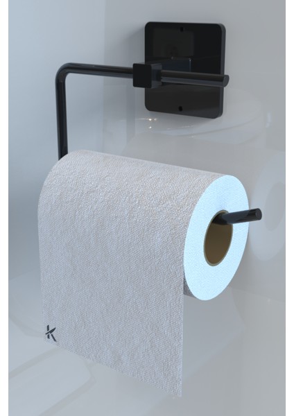 Yapışkanlı Siyah Tuvalet Kağıdı Tutacağı/Tuvalet Wc Kağıtlık fırsatları