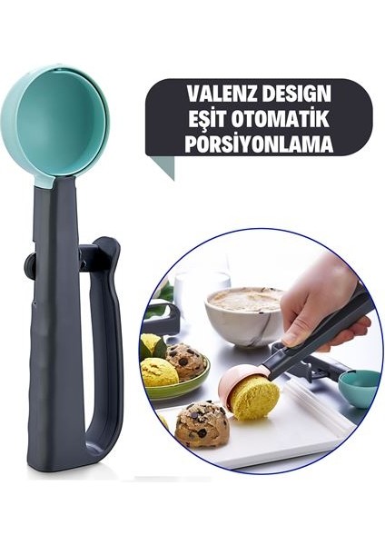 6 Adet Valenz Köfte Kurabiye Helva Porsiyonlama Kaşığı