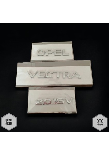 Opel Yazı Logo Amblem Takım 3'lü Takım Opel Vectra 2.0_16V