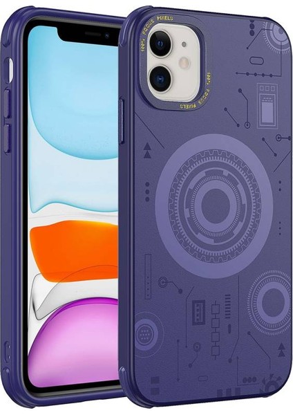 Apple iPhone 12 Uyumlu Wireless Şarj Özellikli Teknoloji Serisi Lüks Telefon Kılıfı Kapak