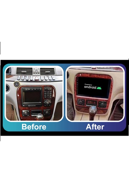 Mercedes S Class W220 Android Multimedya Carplay 9 Inc Hd IPS Ekran 4GB/64GB Kamera Hediyeli modelleri