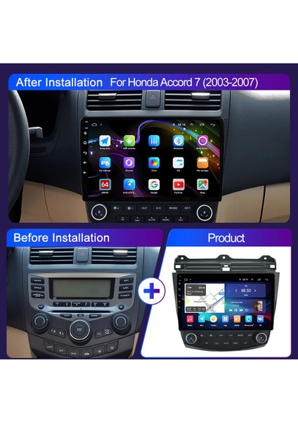 Honda Accord Android Multimedya Carplay 9 Inc Hd IPS Ekran 4gb Ram /64GB Kamera Hediyeli indirimleri