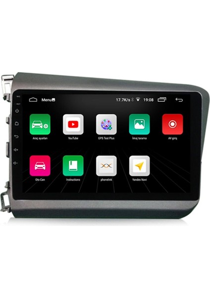Honda Civic Fb7 Android Multimedya Carplay 9 Inc IPS Hd Ekran 4GB/64GB Kamera Hediyeli