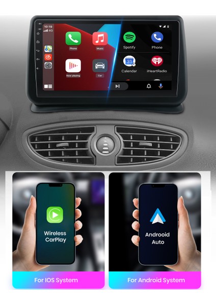 Renault Clio 3 Android Multimedya Carplayli 9 Inc Hd IPS Ekran 4GB/64GB Kamera Hediyeli indirimleri