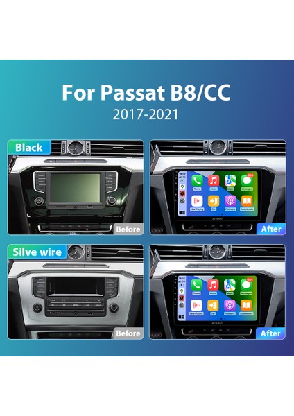 Volkswagen Passat B8 Android Multimedya 4GB/64GB 10 Inc Hd IPS Ekran + Park Kamerası Hediyeli