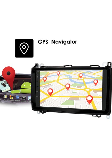 Mercedes Sprinter Crafter Vito 9inc IPS Android Multimedya Carplay 4GB/64GB Android Kamera Hediye