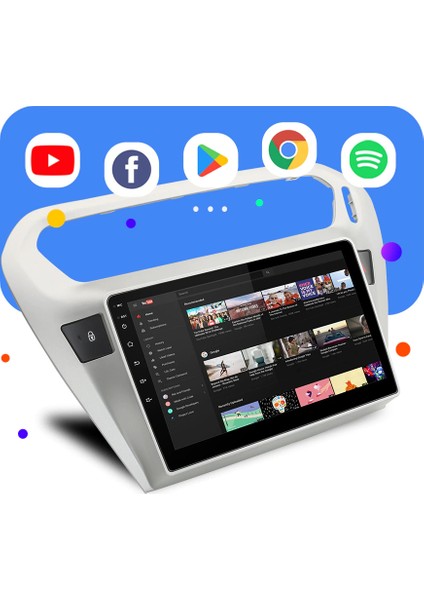 Citroenc Elyesee Multimedya 9inc Carplay 4GB/64GB Hd IPS Ekran Android 12 Sürüm Park Kamerası Hediye