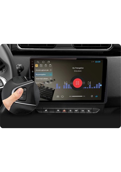 Dacia Yeni Duster Android 4GB/64GB Multimedya 2018 2021 10. Inc Hd IPS Ekran Park Kamerası Hediyeli modelleri