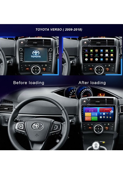 Toyota Verso 2009 -2018 Android Multimedya Carplay 9 Inc Hd IPS Ekran 4gb Ram /64GB Kamera Hediyeli