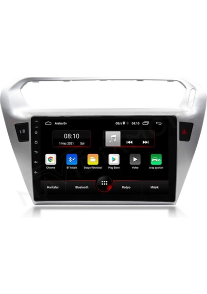 Peugeot 301 Multimedya Carplay Hd 9 Inc IPS Ekran 4GB/64GB Android 12 Park Kamerası Hediyeli fiyatları