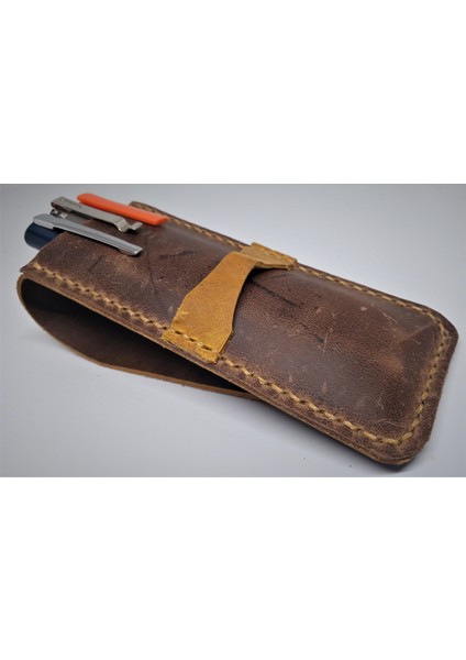 Crazy Hors Gerçek Deri Özel Kalemleriniz Için Kalemlik Kalem Kutu ( 2*3 Kalem Için ) 27 cm 6 cm fiyatları