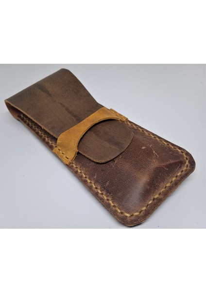 Crazy Hors Gerçek Deri Özel Kalemleriniz Için Kalemlik Kalem Kutu ( 2*3 Kalem Için ) 27 cm 6 cm modelleri