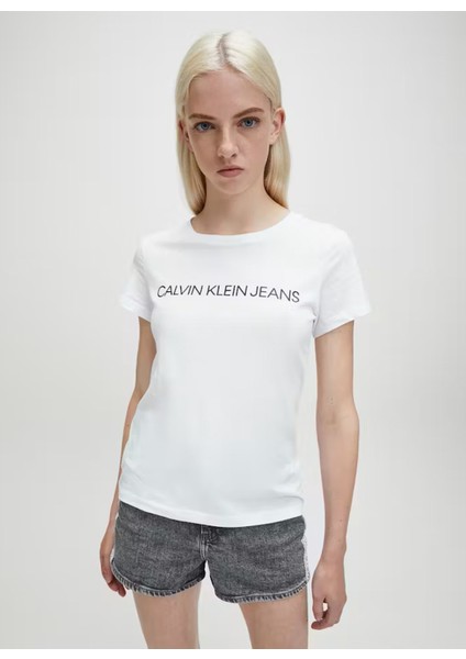 Calvin Klein Kadın Institutional Logo Slim T-Shirt