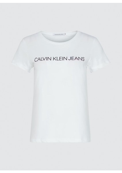 Calvin Klein Kadın Institutional Logo Slim T-Shirt