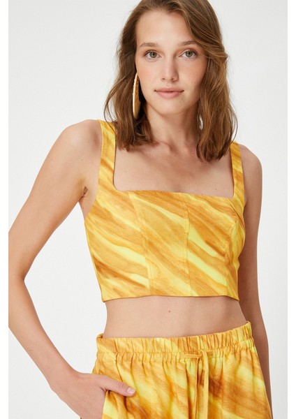 Şahika Ercümen XKoton - Batik Desenli Crop Atlet