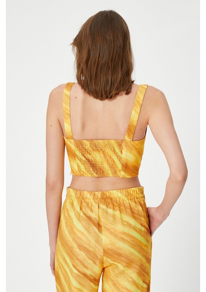 Şahika Ercümen XKoton - Batik Desenli Crop Atlet fırsatları