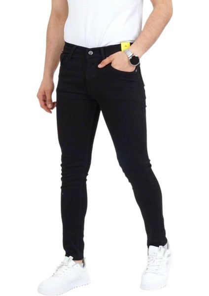 Erkek Siyah Kot Pantolon Skınnfıt 1000 BGL-ST02316