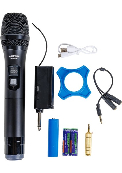 Magıcvoıce MV-21760 Uhf Ekranlı Kablosuz El Telsiz Mikrofon