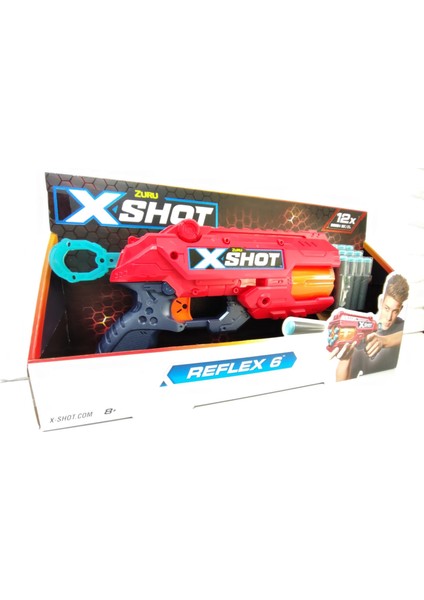 Xshot Reflex 6 Nerf Sünger Atan Tabanca + 12 x Sünger