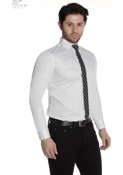 Erkek Gömlek 12672 3 Beyaz