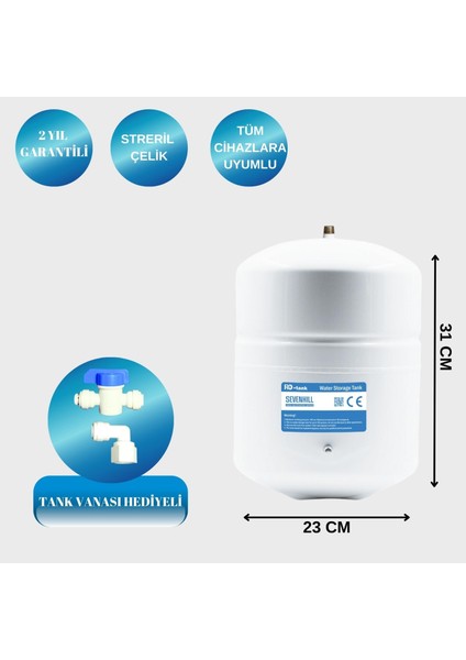 Sevenhill Su Arıtma Cihazı Tankı(Beyaz)