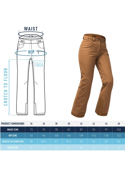 Dreamscape Kadın Snowboard Pantolonu - Taba - Snb 500 fırsatları