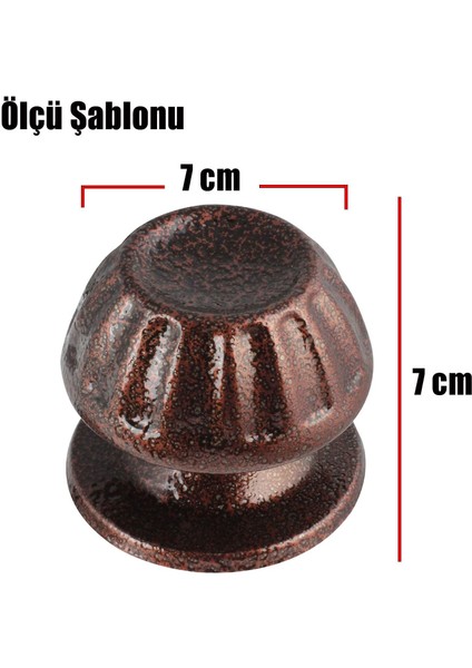 As Papatya Baba Kapı Tokmağı Kapı Topuzu Kolu Metal Tokmak Bakır