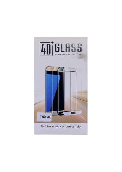 Samsung Galaxy S6 Edge Uyumlu Zore 4d First Glass Cam Ekran Koruyucu (Gold)