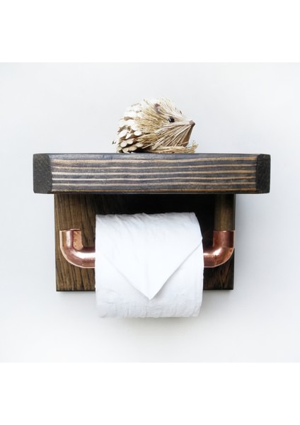 Ahşap Rustic Tuvalet Kağıtlığı Wc