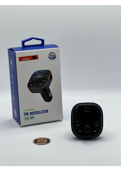 Araç Müzik Çalar Fm Transmitter Modulator Oto Araba Çakmaklık Bluetooth USB Mdl-14