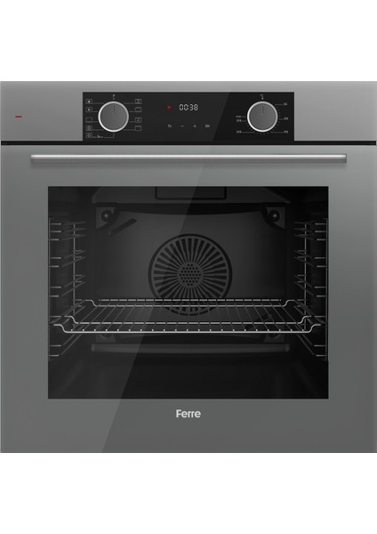 Fryart Real Luxury Serisi Gri Cam Ankastre Set (D065 + RS038 + XE63CPR)