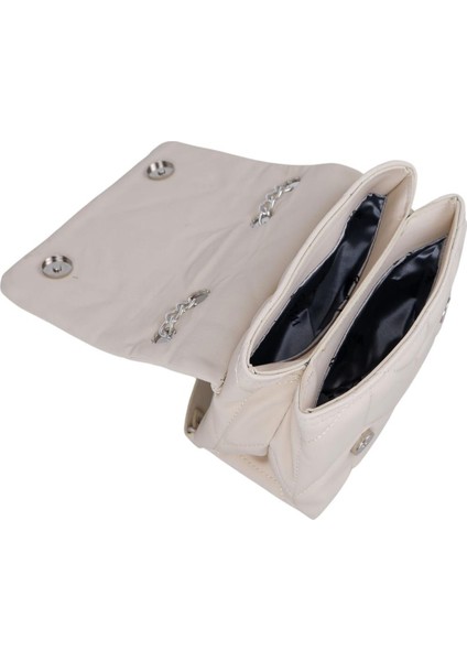 Zincirli Şık Bayan Çapraz El ve Omuz Çantası Bej indirimleri