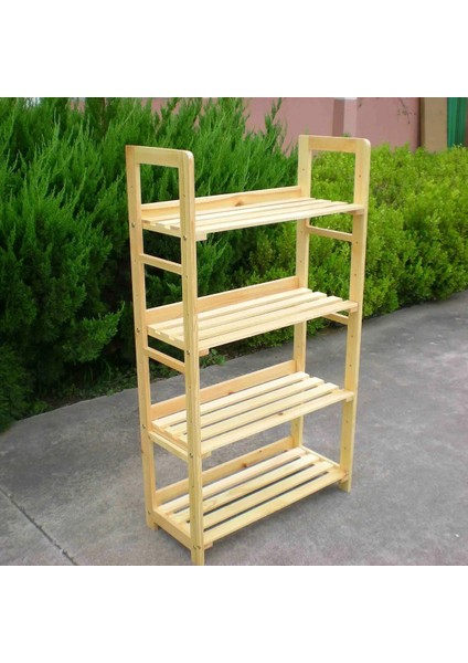 Ahşap 4 Katlı Geniş Çok Amaçlı Dolap, Mutfak Dolabı, Saksılık, Kitaplık - ACAD03