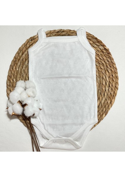 Yeni Sezon 4 Adet ( 1 Paket ) Tek Renk Ip Askılı Kalpli Yenidoğan Kız Bebek Çıtçıtlı Body fırsatları