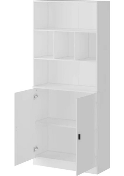 Çok Amaçlı Dolap, Hazır Mutfak Dolabı, Kiler Erzak Dolabı, Beyaz Mdf, MDLP39