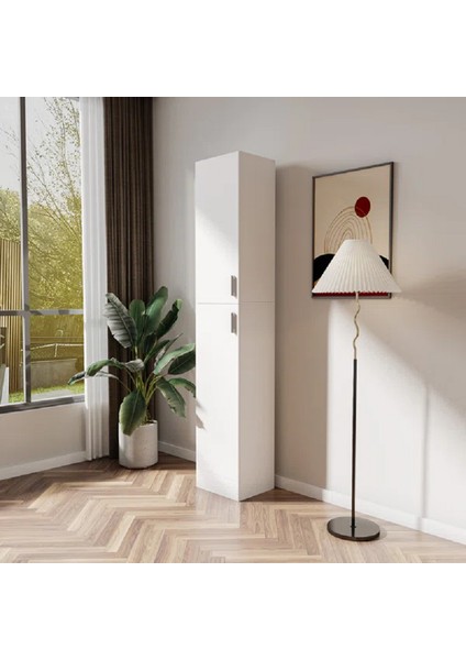 Çok Amaçlı Dolap, Mutfak Banyo Dolabı, Beyaz Mdf, MDLP12