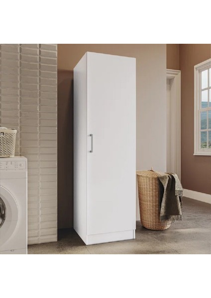 Çok Amaçlı Dolap, Mutfak Dolabı, Banyo Dolabı, Kiler Erzak Dolabı, Beyaz Mdf, MDLP26
