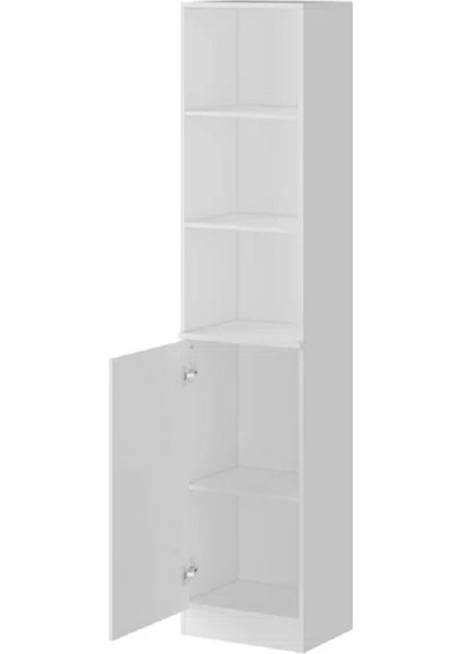 Çok Amaçlı Dolap, Mutfak Dolabı, Kiler Erzak Dolabı, Beyaz Mdf, MDLP25