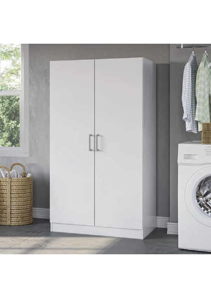 Çok Amaçlı Dolap, Mutfak Dolabı, Banyo Dolabı, Kiler Erzak Dolabı, Beyaz Mdf, MDLP17