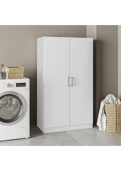 Çok Amaçlı Dolap, Mutfak Dolabı, Banyo Dolabı, Kiler Erzak Dolabı, Beyaz Mdf, MDLP17