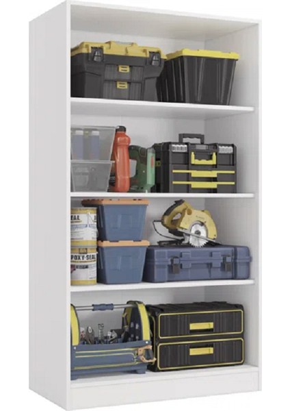 Çok Amaçlı Dolap, Mutfak Dolabı, Banyo Dolabı, Kiler Erzak Dolabı, Beyaz Mdf, MDLP17