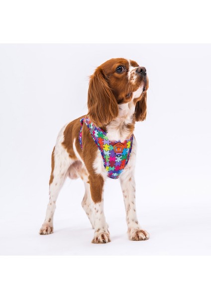 Puzzle Air-Mesh Göğüs Tasması Kedi Köpek Göğüs Tasması Large