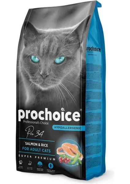 Pro 34 Salmonrice Somonlu Yetişkin Kedi Maması 15 kg