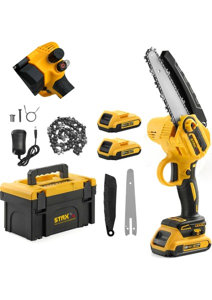 21V 3AH Super Seri Çift Akülü 18 cm Pala Dal Budama Bıçkı Makinası Yağ Pompalı Seri Kullanım modelleri
