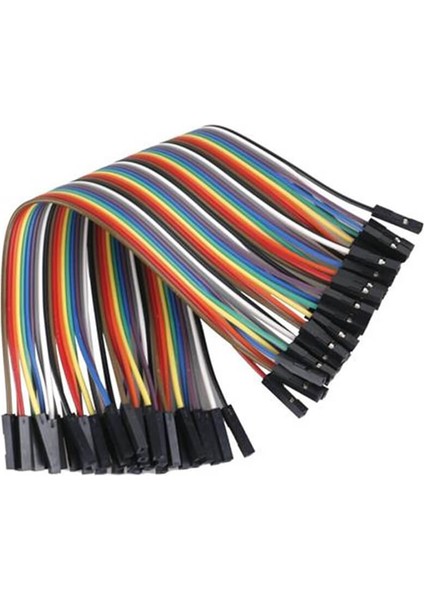 10CM Ayrılabilen Jumper Kablo 40 Pin Dişi - Dişi Dupont Kablo Breadboard Kablo