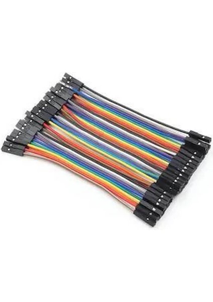10CM Ayrılabilen Jumper Kablo 40 Pin Dişi - Dişi Dupont Kablo Breadboard Kablo