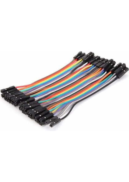 10CM Ayrılabilen Jumper Kablo 40 Pin Dişi - Dişi Dupont Kablo Breadboard Kablo